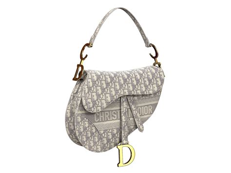 saddle bag gray dior oblique embroidery